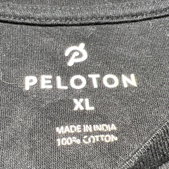 Peloton T-Shirt Mens XL X-Large Black Short Sleeve Crewneck Slim Athleisure - Picture 7 of 7